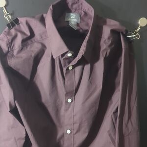H&M Men's Deep Burgundy Dress Shirt